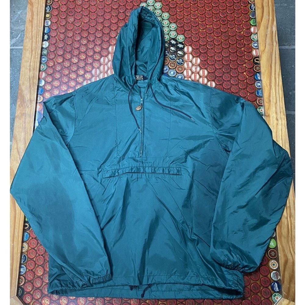 Sears Oakbrook Sportswear Windbreaker Jacket Sz Medium Large Green RARE VINTAGE